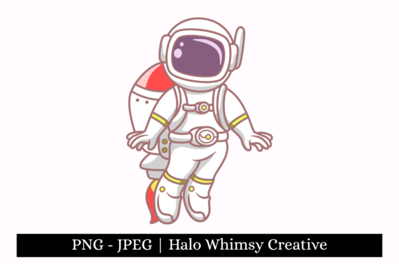 Astronaut Flying Rocket Celestial Voyage: A Practical Asset for Creative Projects