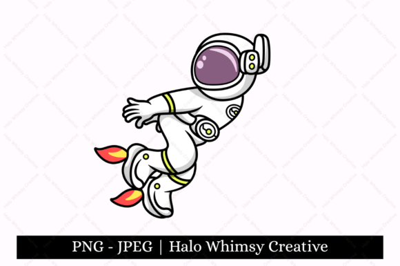 Astronaut Flying Rocket Nebula Nomad: A Creative Resource for Space-Themed Designs