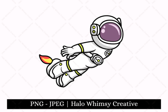 Astronaut Flying Rocket Rider: A Versatile Digital Asset for Creative Projects