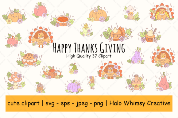 Celebrate the Season with Authentic Hand-Drawn Happy Thanks Giving Illustrations
