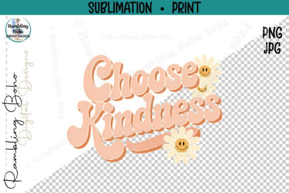 Choose Kindness Peach with Daisy Flowers: A Guide to High-Quality Digital Designs for Creators
