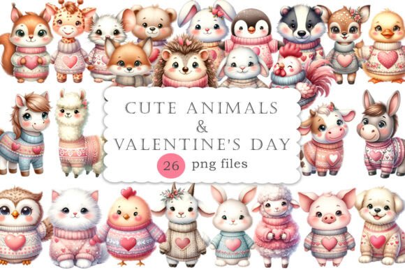 Cute Animals and Valentine's Day Set PNG: A Comprehensive Guide for Creators