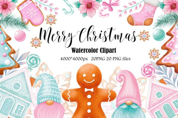 Evaluating Merry Christmas Watercolor Clipart for Design Projects