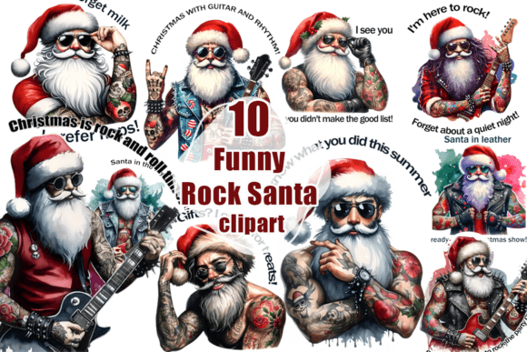 Funny Christmas Rock Santa Quote Clipart: A Practical Asset Review