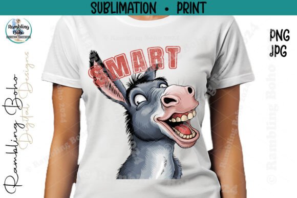 Laughing Smiling Smartass Funny Donkey Design
