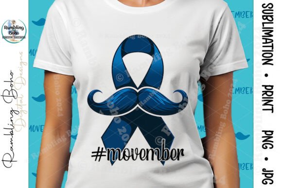 Movember Shave Cancer Awareness Ribbon Design