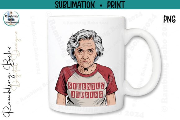 Silently Judging Old Lady Funny Grandma: The Ultimate Digital Design for Creative Projects