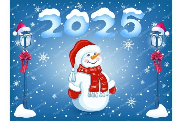 Snowman in Santa Hat Christmas Card 2025: A Versatile Design for Your Holiday Projects