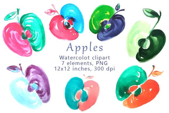Watercolor Apples Clipart, PNG: A Designer's Guide