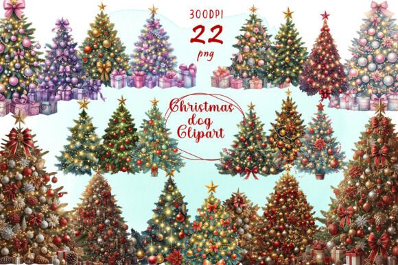 Watercolor Christmas Trees Clipart: A Versatile Resource for Creative Projects